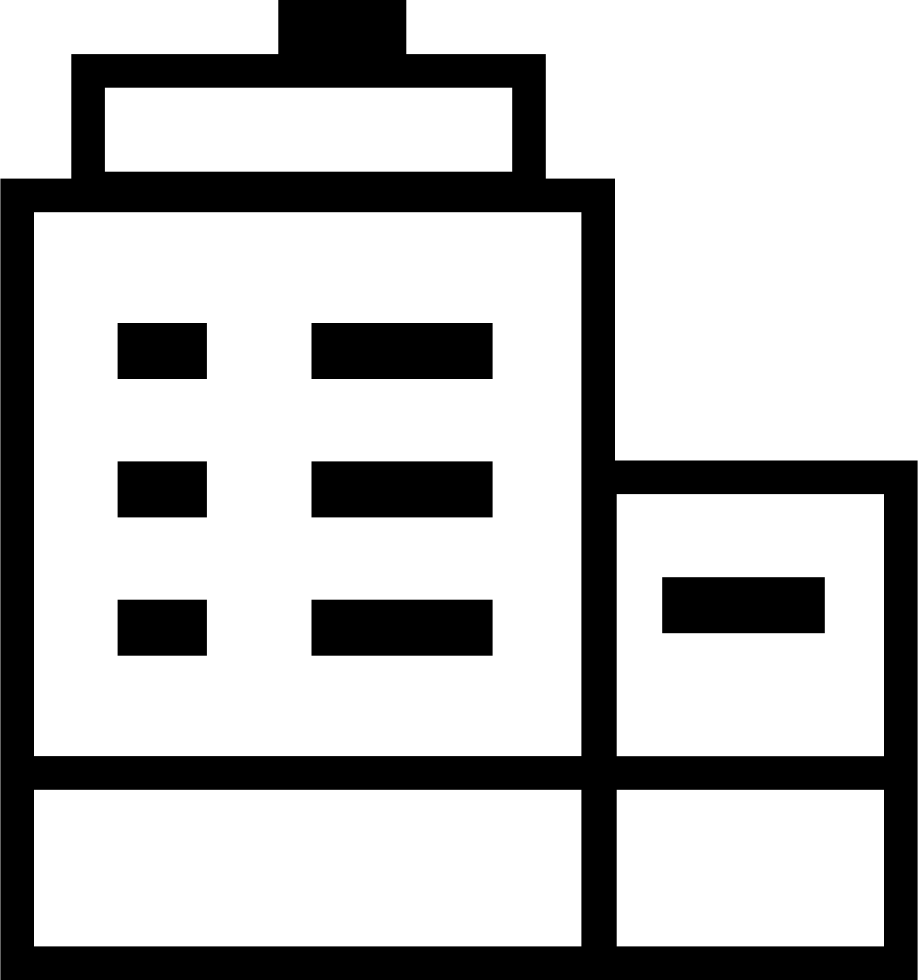 Single Line Tall Building Comments - Icon Clipart (918x980), Png Download