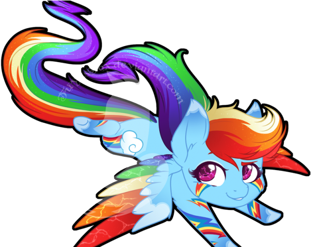 Wings Clipart Chibi - Rainbow Dash Fanart Rainbow Power - Png Download (640x480), Png Download