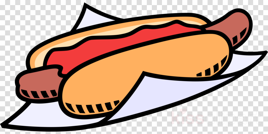 Hot Dog Clipart Hot Dog Hamburger Barbecue - Hot Dog - Png Download (900x450), Png Download