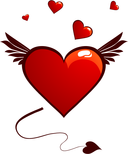 Tubes Coeurs - Devil Clipart (527x635), Png Download
