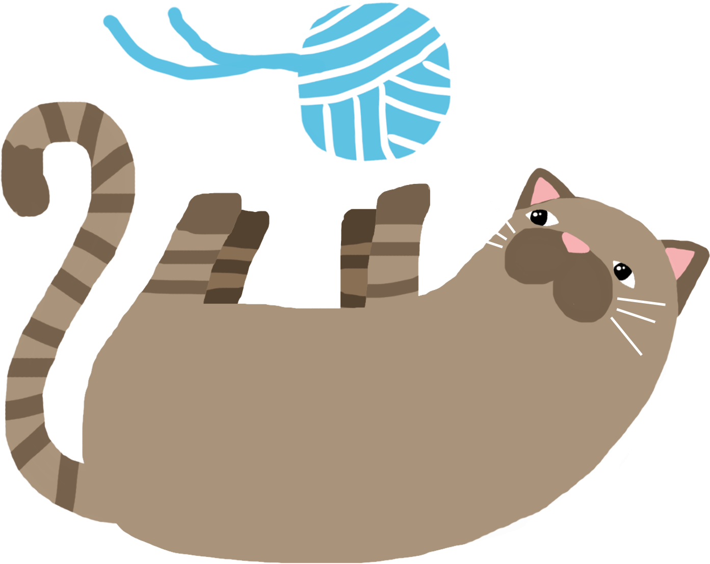 Chaînés Are Like Unravelling Yarn Yarnkitty - Two-toed Sloth Clipart (1458x1158), Png Download