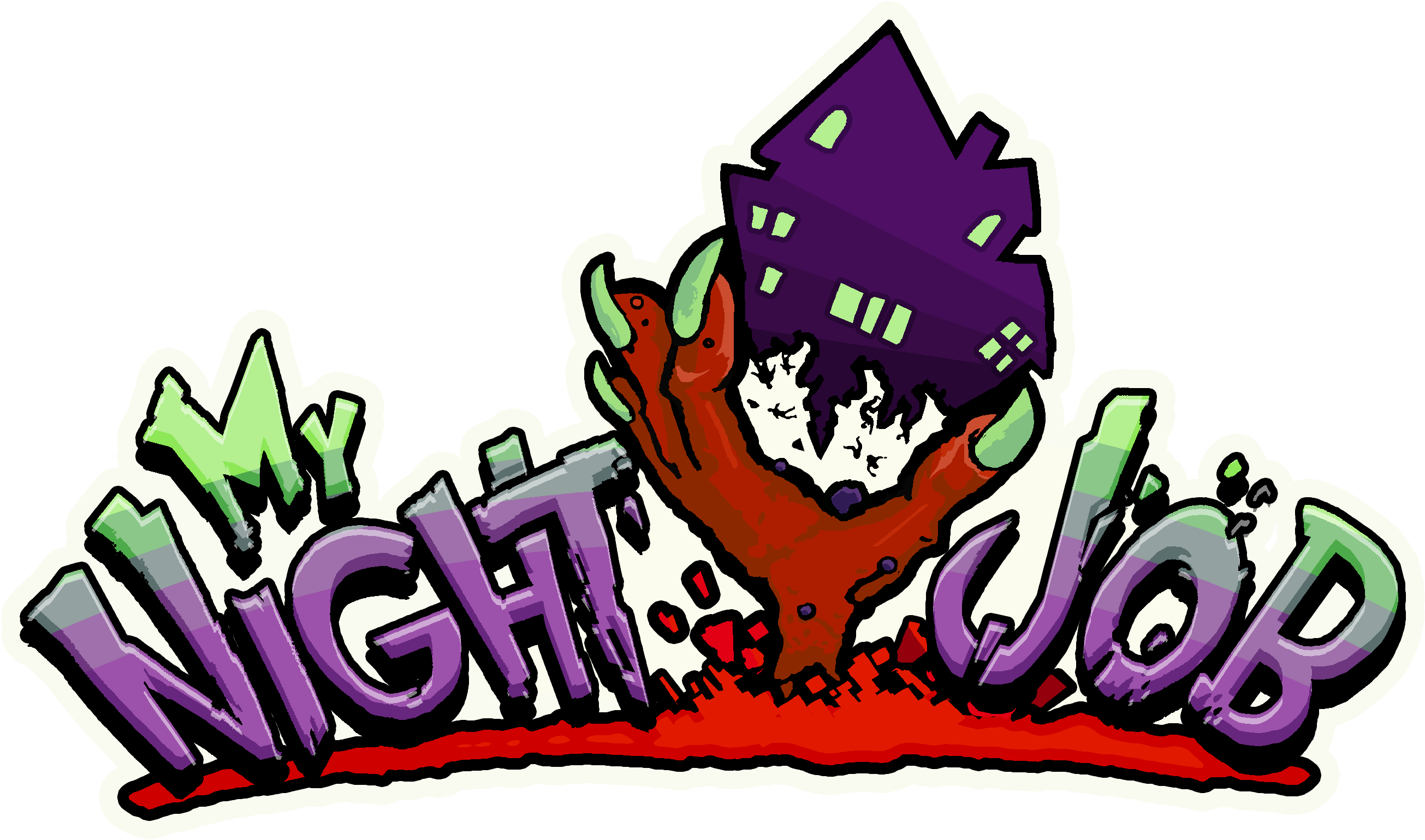 My Night Job Is An Action Arcade Game, Offering A Very - My Night Job Clipart (3200x1820), Png Download