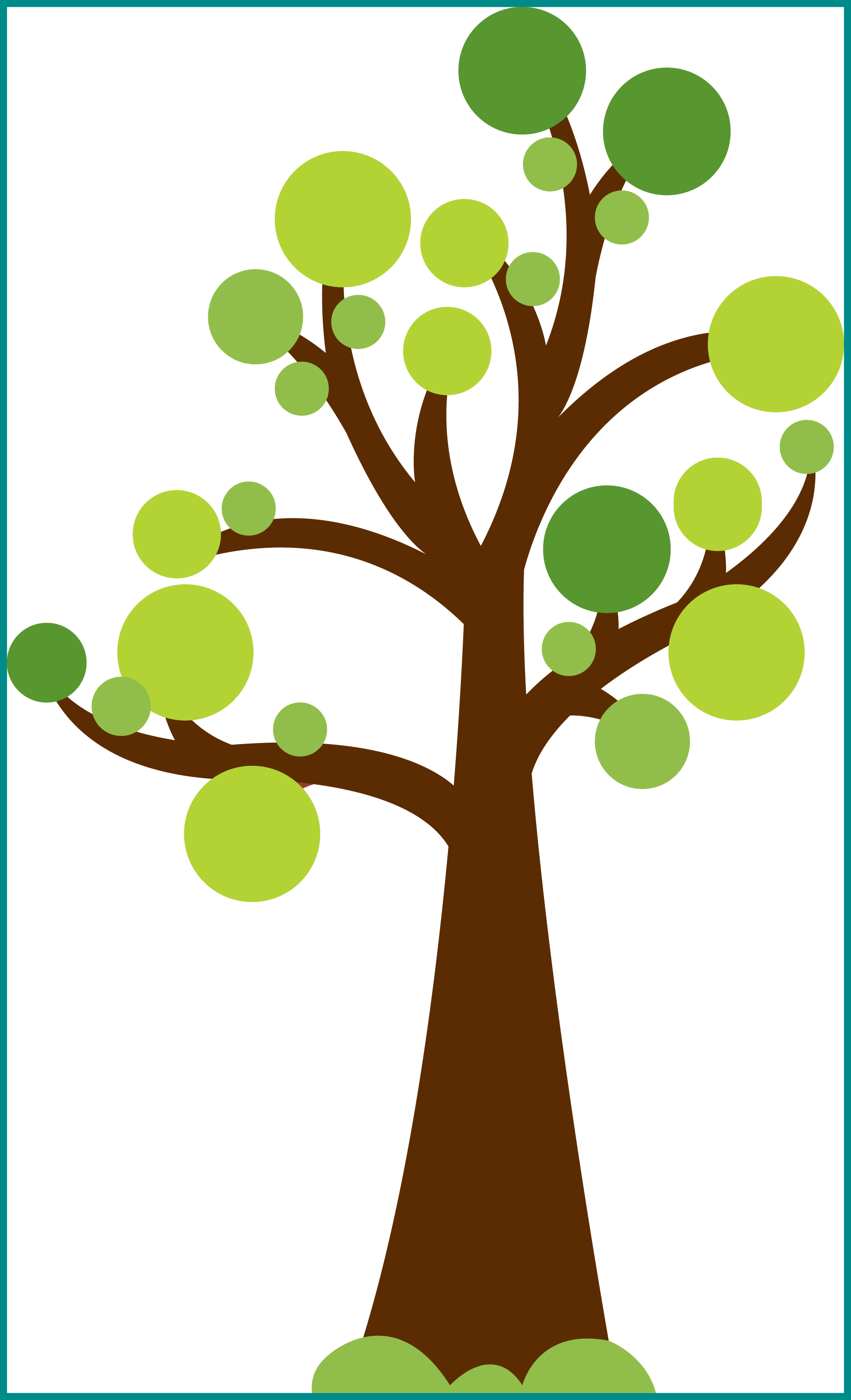 Graphic Freeuse Quail Clipart Koyal - Cute Tree Clipart - Png Download (1843x3031), Png Download