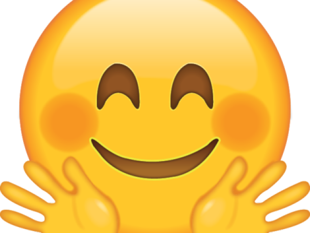 Sad Emoji Clipart Upset - Hugging Face Hugs Hands Blush Smiley Emoji T Shirt - Png Download (640x480), Png Download