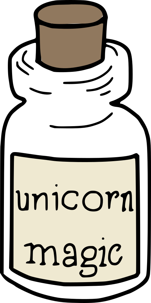 Unicorn Magic Bottle Clipart (500x1004), Png Download