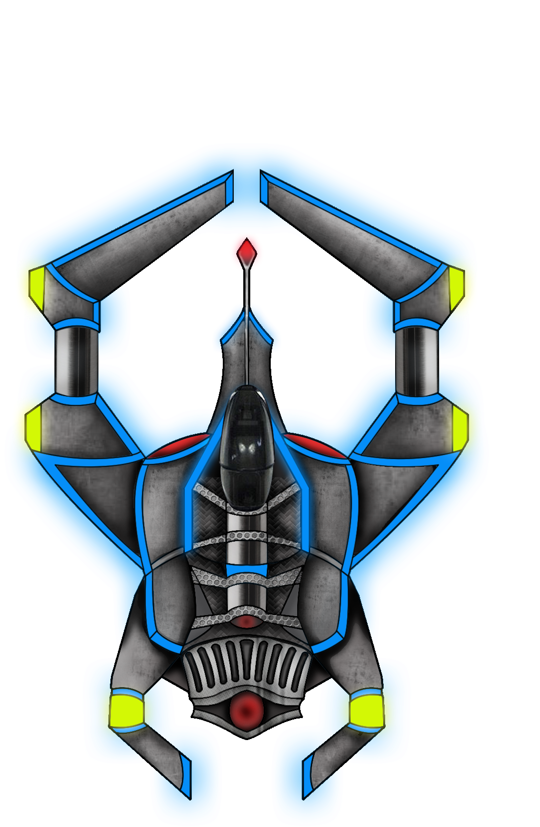 Download 2d Space Ship Png Banner Black And White Library - Spaceship