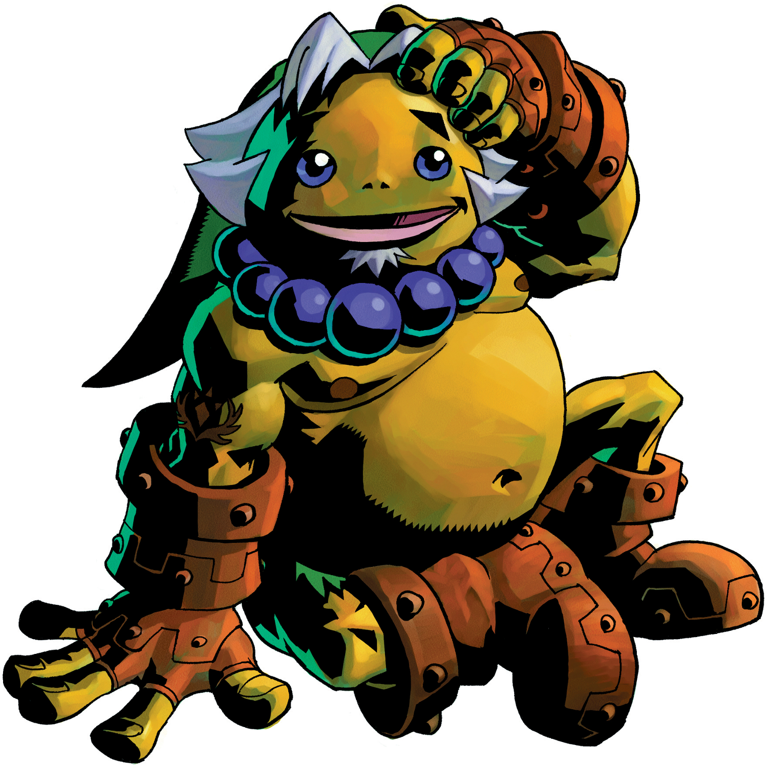 Deku Link Can Also Skip On Top Of Water And Blow Bubbles - Legend Of Zelda Majora's Mask Goron Link Clipart (1500x1501), Png Download