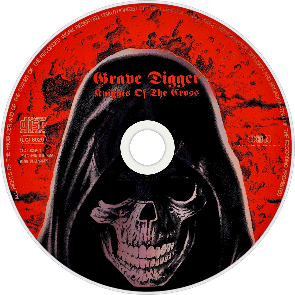 Grave Digger Knights Of The Cross Cd Disc Image - Knights Of The Cross Clipart (1000x1000), Png Download