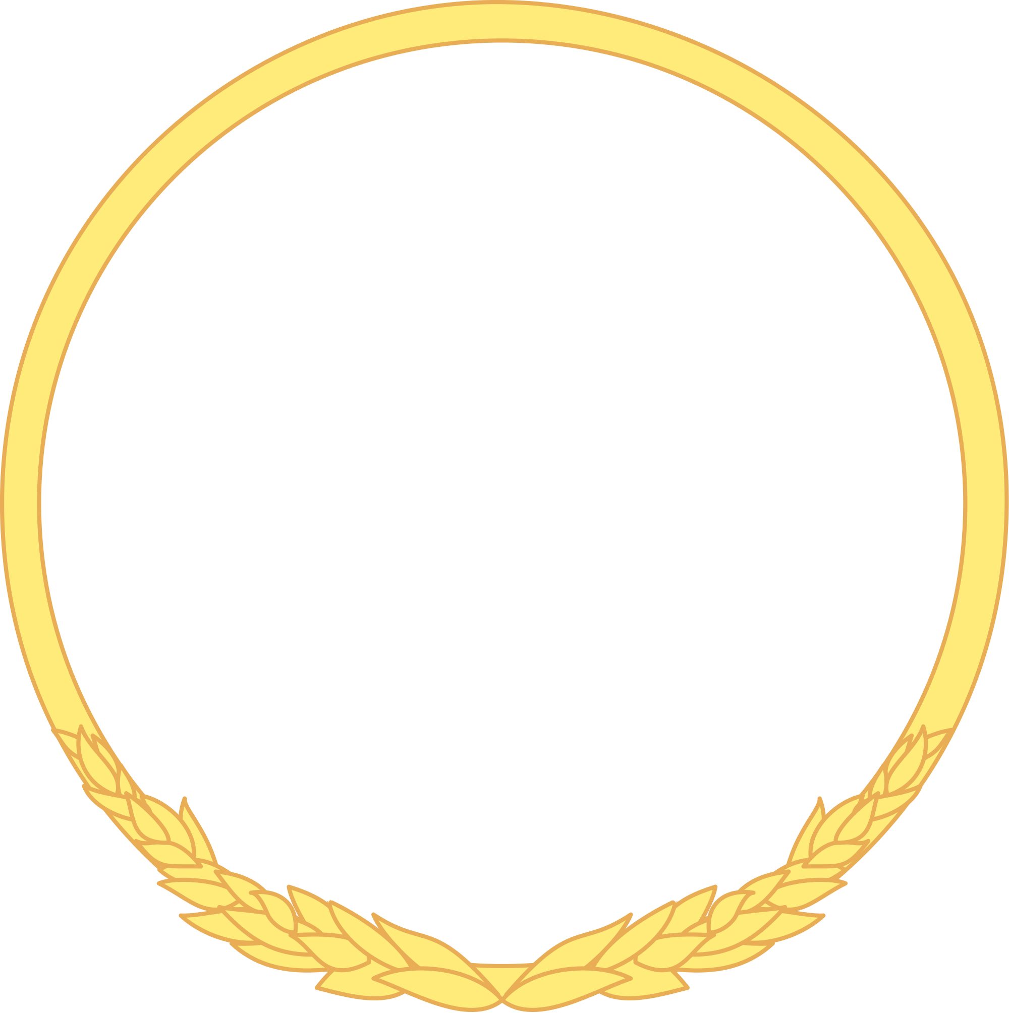 Open - Wikimedia Commons Wreath Svg Clipart (2000x2009), Png Download
