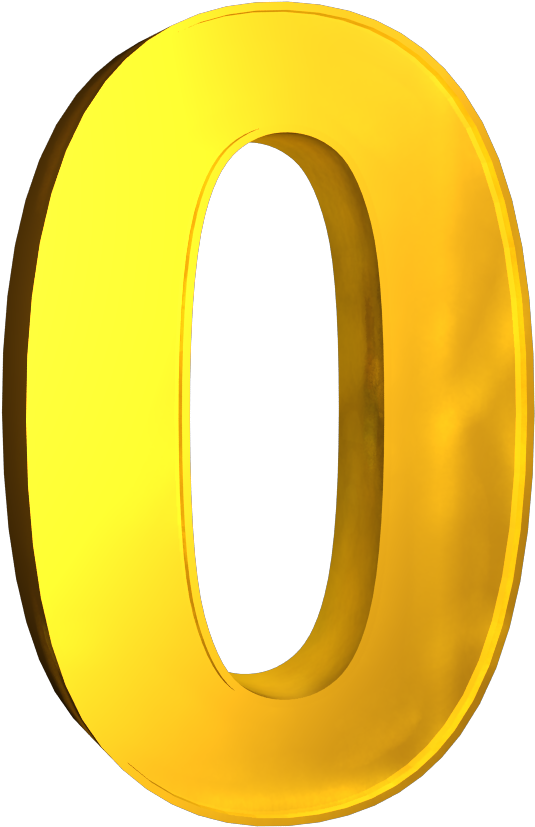 Numbers Clipart Png - Number 0 3d Png Transparent Png (1600x1080), Png Download