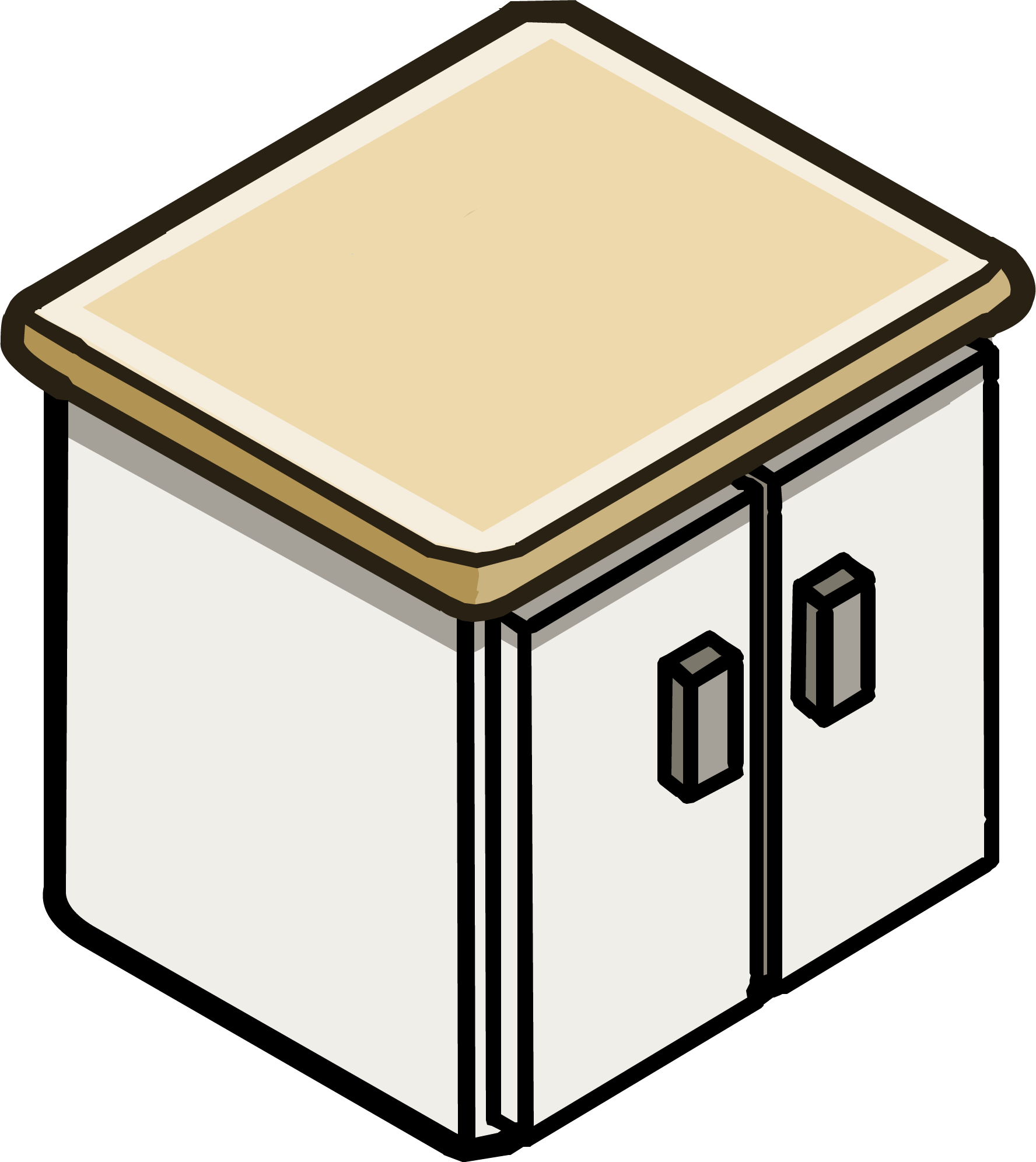 Granite Top Double Cabinet Club Penguin Kitchen Furniture Clipart Full Size Clipart 1908031 Pinclipart