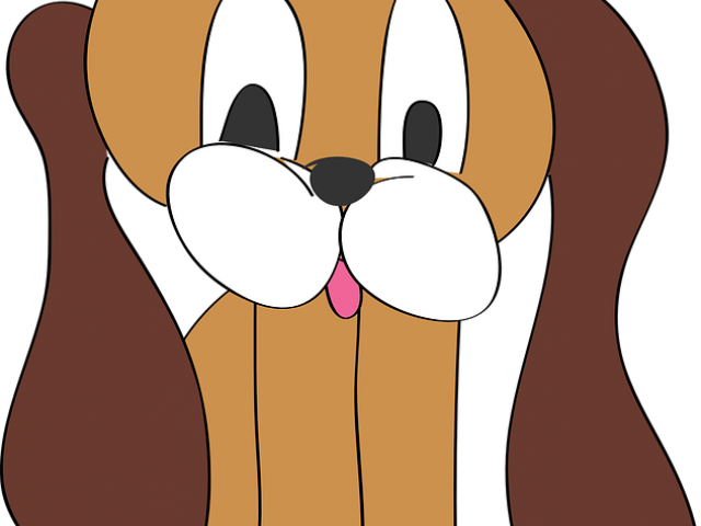 Ear Clipart Doggy - Floppy Ear Dog Cartoon - Png Download (640x480), Png Download