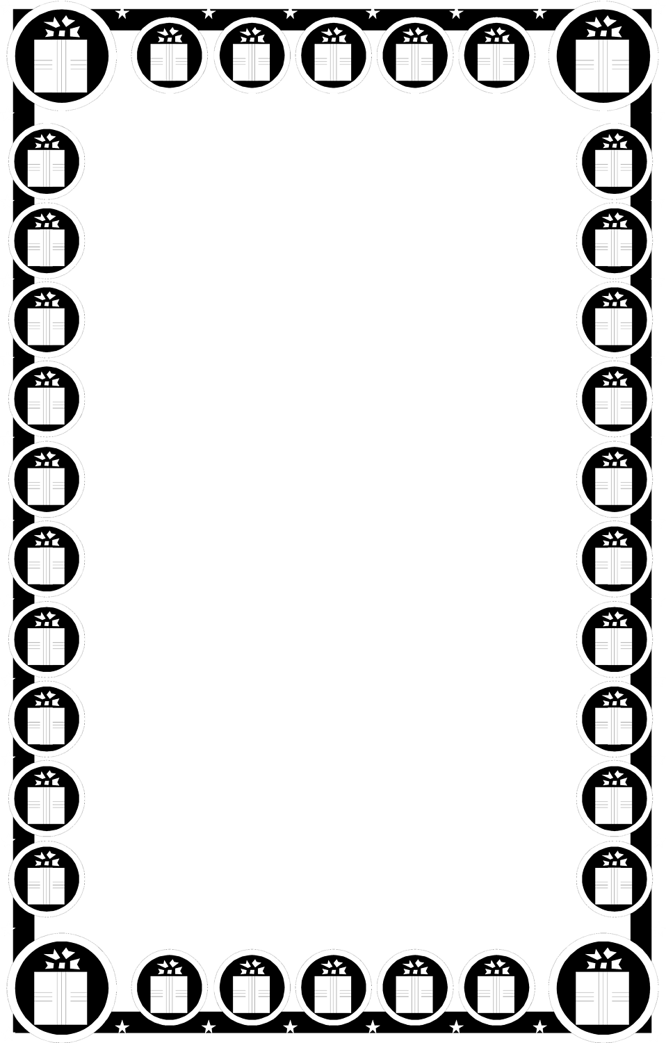 Borders Clipart Black And White - Png Download (958x1501), Png Download