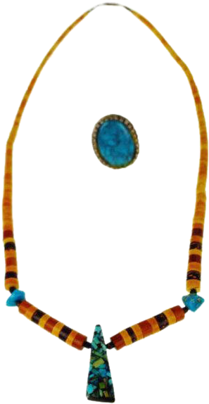 Vintage Native American Indian Style Beaded Necklace Clipart (640x640), Png Download