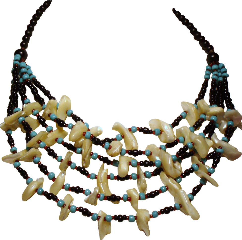 Vintage Native American Mother Of Pearl Wood & Faux - Bead Clipart (1023x1023), Png Download