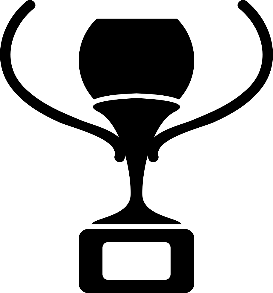 Football Trophy Comments - Trofeo Blanco Negro Clipart (912x980), Png Download