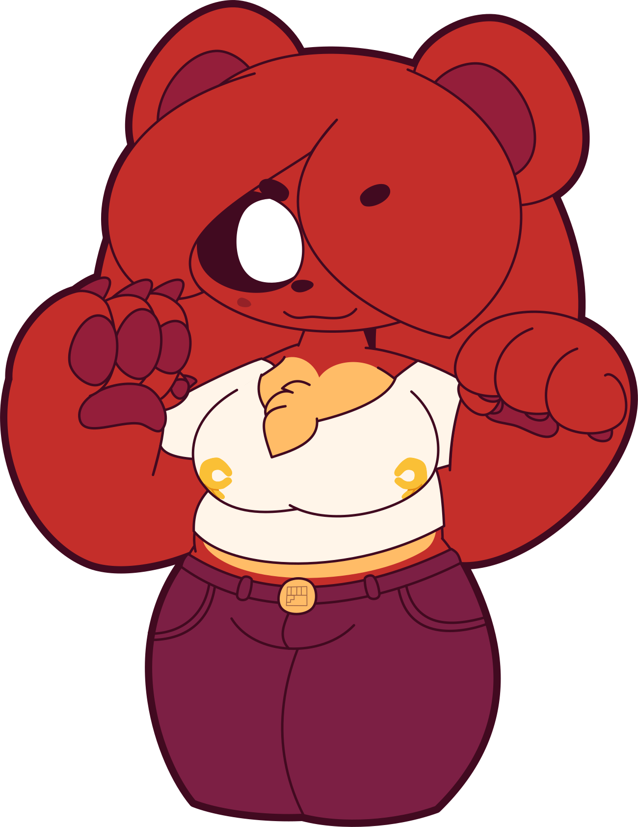 Artworkexercise Partner Redbear - Cartoon Clipart (1300x1685), Png Download