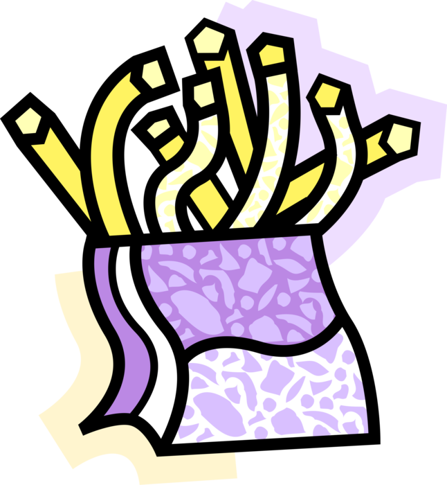 Vector Illustration Of Frenchfried Potatoes Fast Food Clipart Full