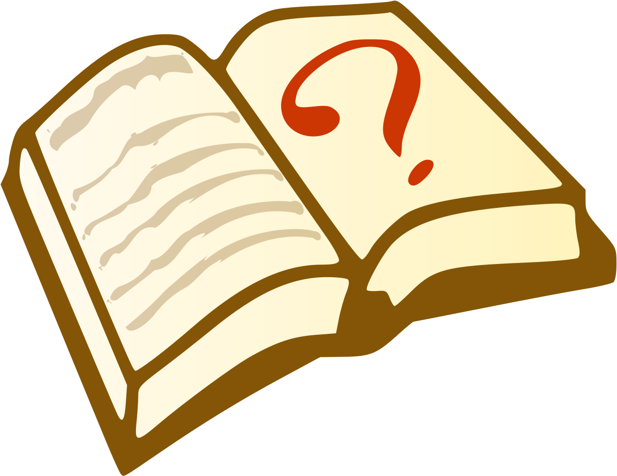 File - Question Book-3 - Svg - Book Questions Clipart (1280x1011), Png Download
