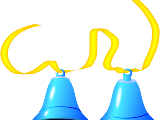 Bell Clipart Ringing Bell - Blue Bells Ringing Shower Curtain - Png Download (640x480), Png Download