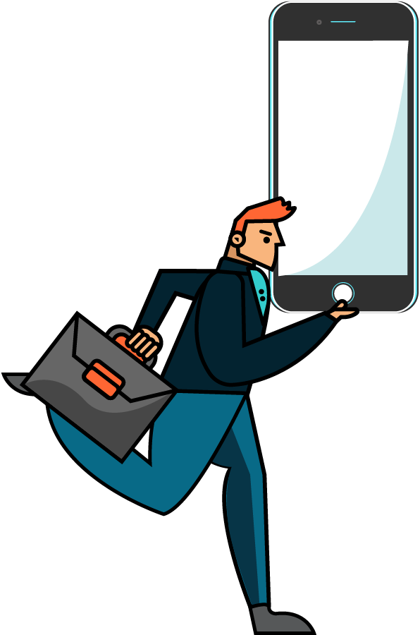 Iphone - Cartoon Clipart (596x900), Png Download