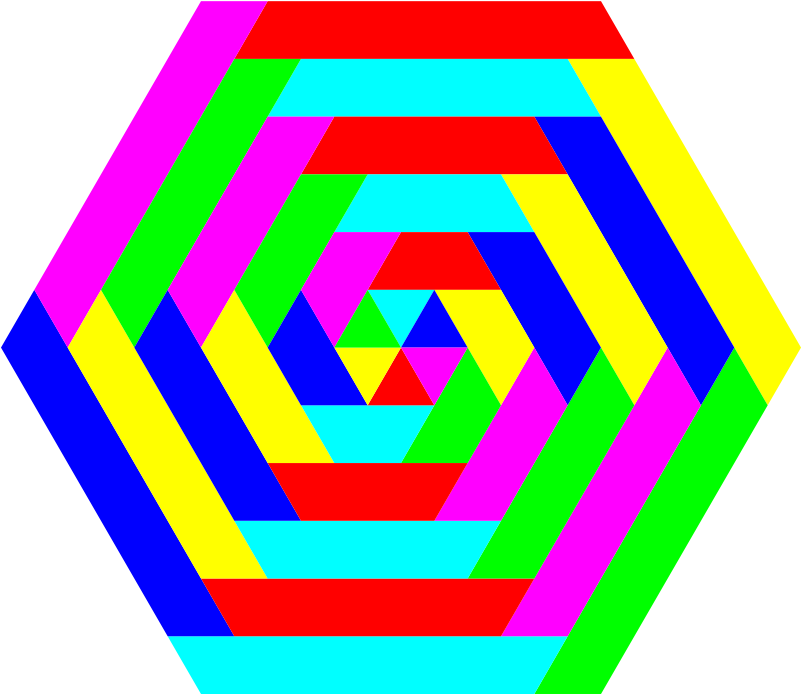 1297014811 - Colourful Hexagon Clipart (800x800), Png Download