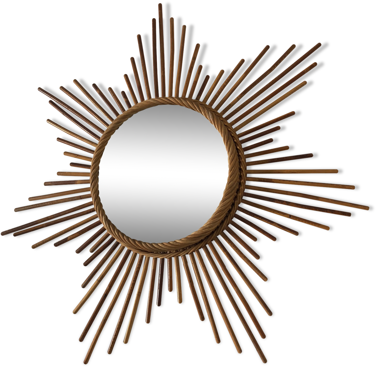 Mirror Star Heptagramme 65x65cm Vintage Rattan - La Redoute Interieurs Soleil Vintage Mirror By La Redoute Clipart (1457x1457), Png Download