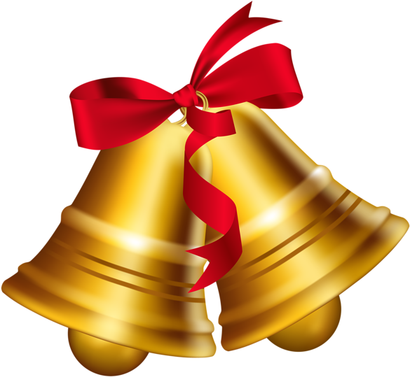 Christmas Decorations Decorative Design Best With Bow - Christmas Bells Png Clipart (600x553), Png Download