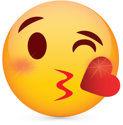 Free Emoji Blowing Kiss Logo With Online Logos Creator Clipart (606x563), Png Download