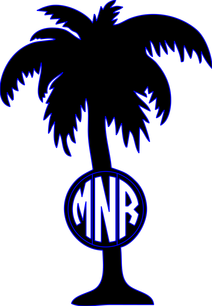 Amazin Tumbler Image Gallery For Cusyom Tumbler Designs - Palm Tree Monogram Clipart (729x1050), Png Download