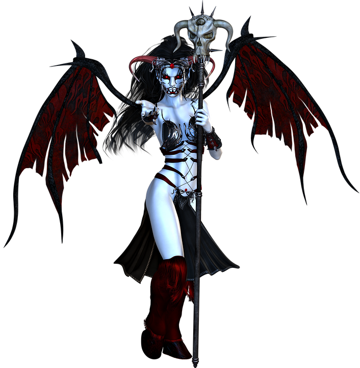 Female Demon Transparent Background Clipart (706x720), Png Download