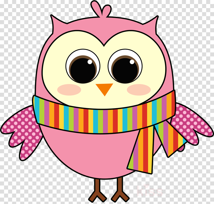Owl Scarf Clipart Owl Clip Art - Png Download (900x860), Png Download