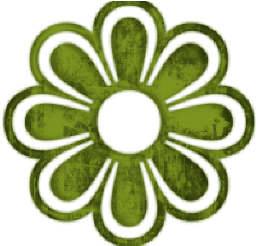 Green Clipart Flower - Easy Flowers Silhouette - Png Download (640x480), Png Download
