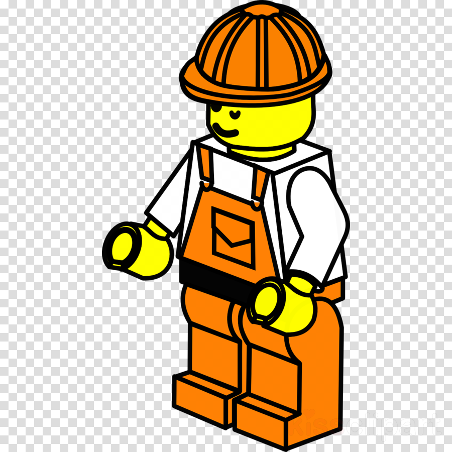 Lego Construction Clip Art Clipart Lego Minifigure - Lego Man Construction Worker - Png Download (900x900), Png Download