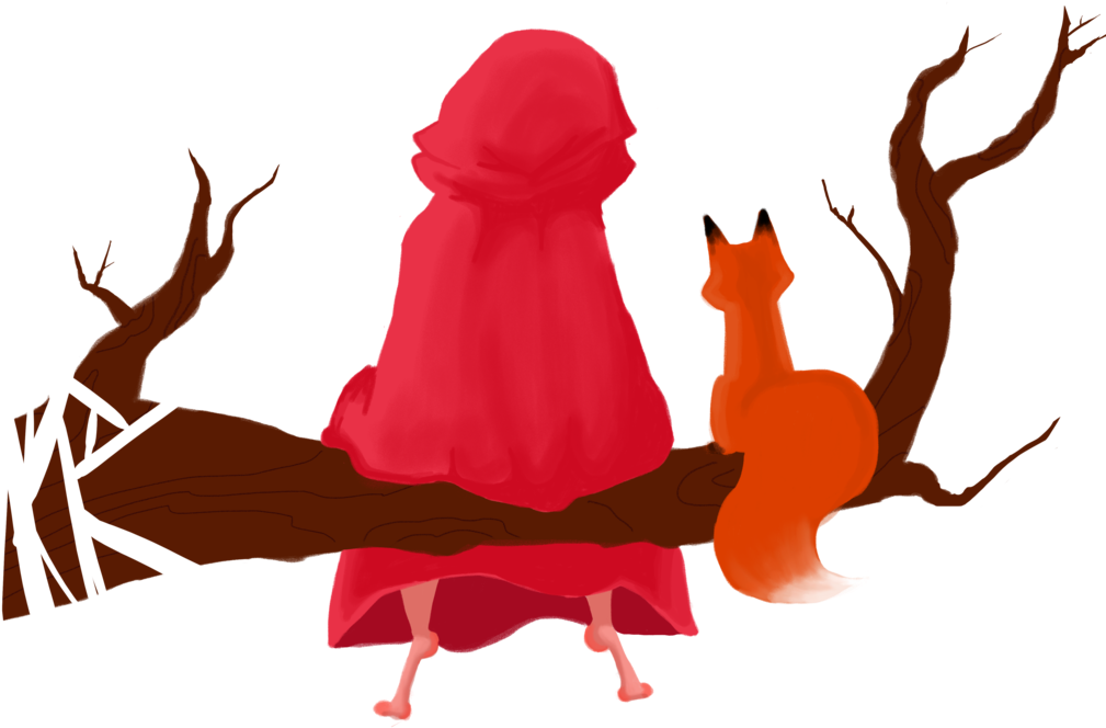 Little Red Riding Hood, Background Wallace Hale - Little Red Hood Png Clipart (1024x901), Png Download