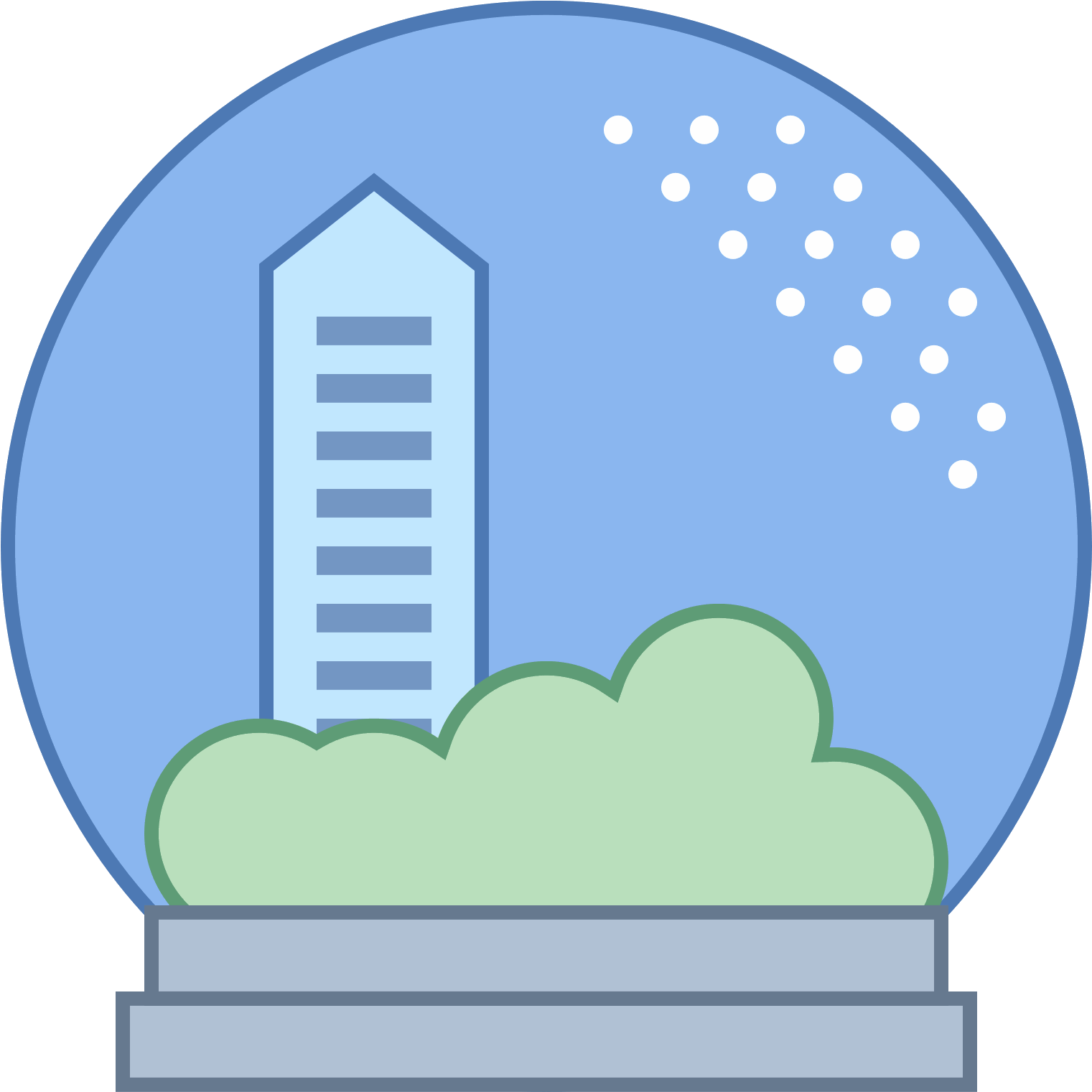 It's A Logo Of A Snow Globe Image - Clip Art - Png Download (1600x1600), Png Download