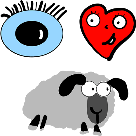 Eye Heart Ewe Clipart (618x618), Png Download