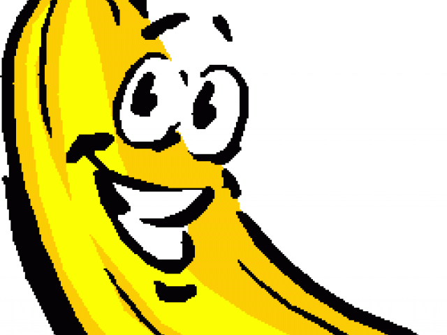 Banana Clipart Magnesium - Cartoon Banana - Png Download (640x480), Png Download