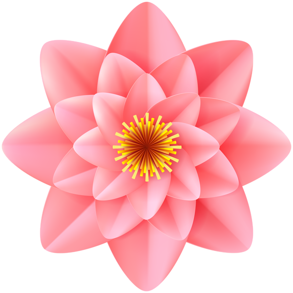 Decorative Pink Flower Transparent Image - Portable Network Graphics Clipart (600x600), Png Download