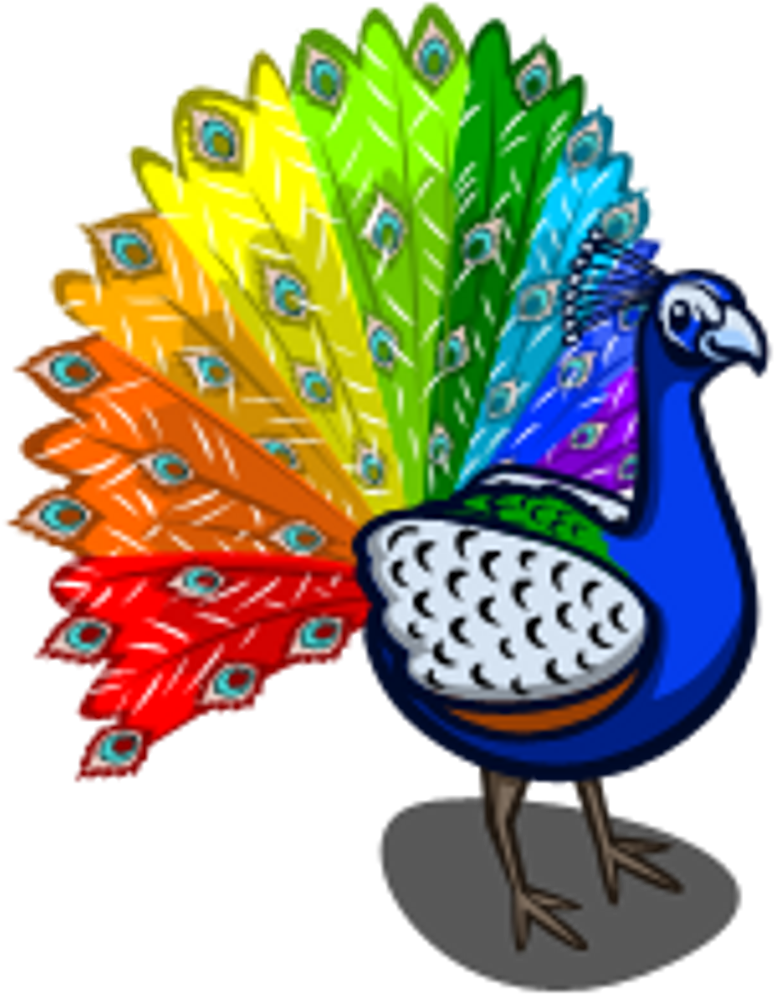 Bandaidgirl77 Smile Ijoketocope Yep Peacock Bird Rainbo - Icon Peacock Clipart (1024x1024), Png Download