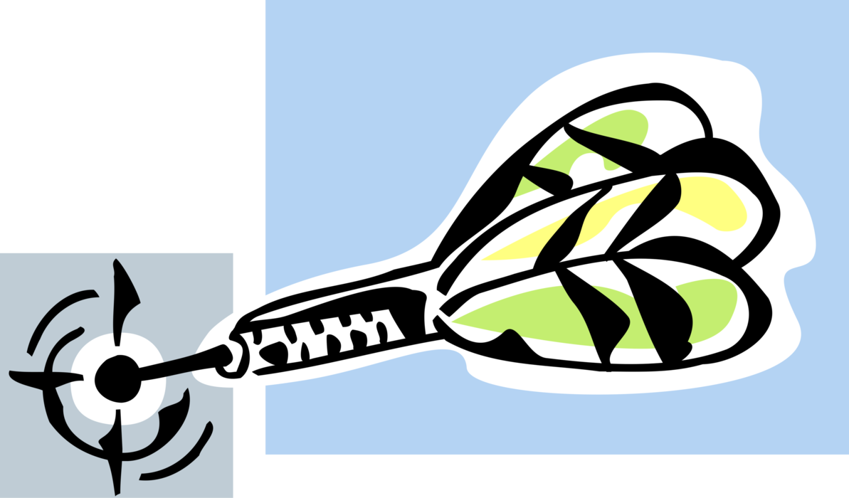 Vector Illustration Of Game Of Darts Dart In Dartboard - Learning Clipart (1193x700), Png Download