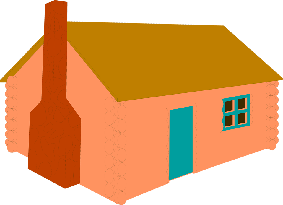 Landscape Clipart Cabin By Lake - Clip Art - Png Download (958x694), Png Download