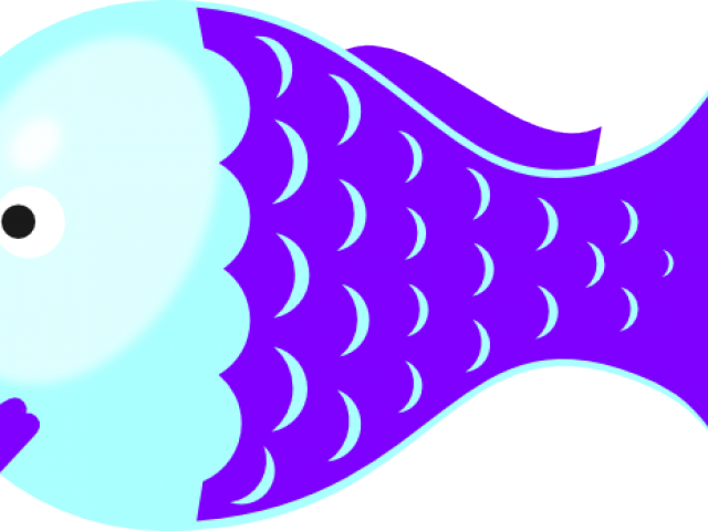 Fish Clipart Purple - Peixe Desenho Png Transparent Png (640x480), Png Download