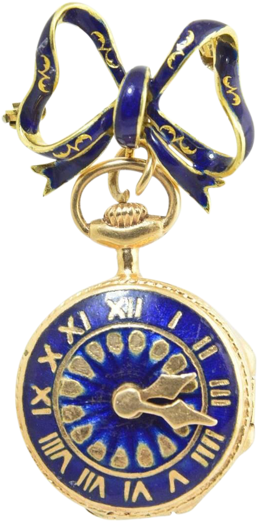 20th Century Victorian Revival Watch Theme Blue Enamel - Gold Medal Clipart (1073x1073), Png Download