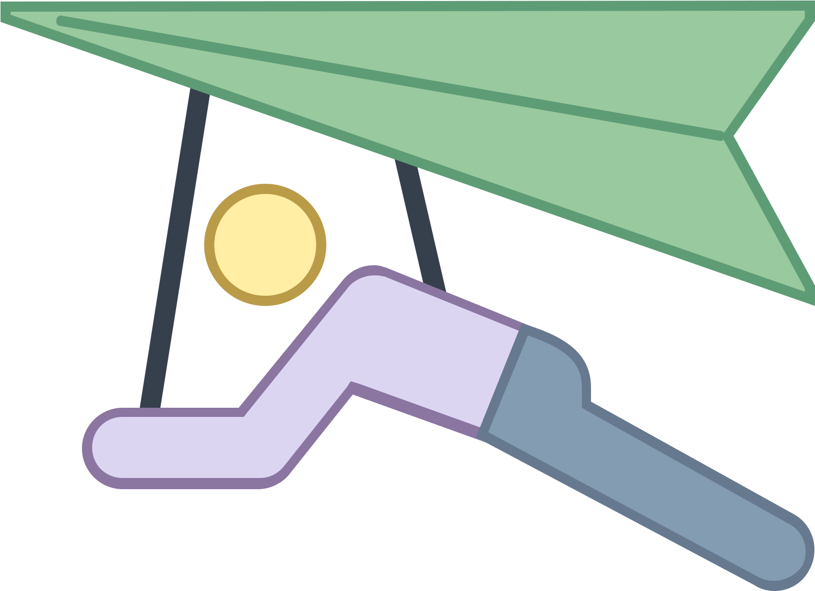 This Image Shows A Hang-glider With A Human Outline - Portable Network Graphics Clipart (1600x1600), Png Download