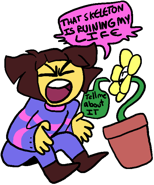 In Which Sans Uses His Powers To Be A Snitch And Frisk - Cartoon Clipart (530x636), Png Download