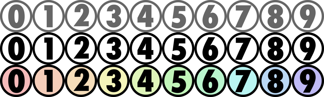 Computer Icons Number Slicing Cascading Style Sheets - Icons Numbers Png Clipart (1133x340), Png Download
