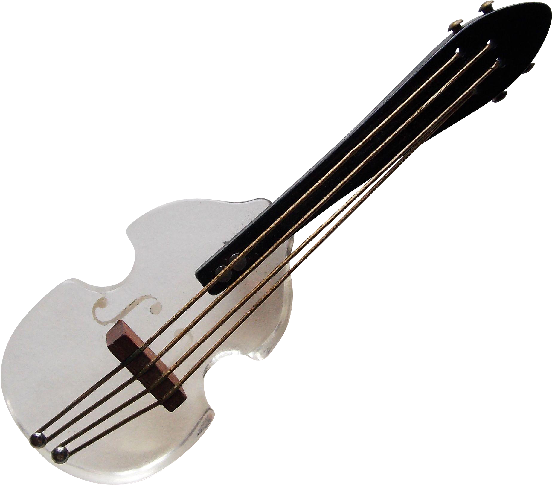 Awesome Violin Carved Lucite Bakelite & Wood Vintage - Violin Clipart (1845x1845), Png Download