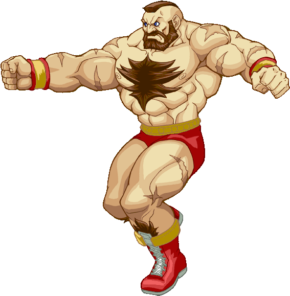 Zangief Sirlin Net Game Design Clipart Of Street Sign - Zangief - Png Download (640x660), Png Download