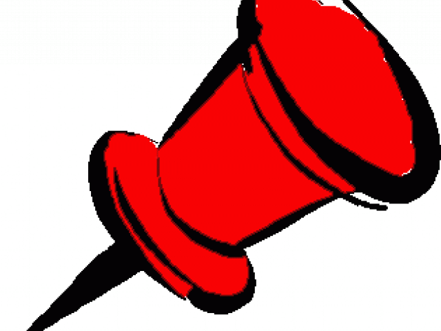 Red Push Pin Clipart (640x480), Png Download